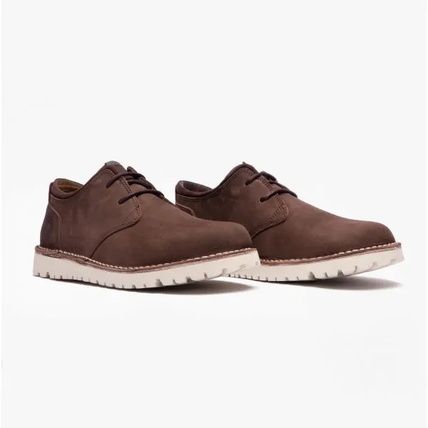 ACER Mens Leather Derby Shoes Choco