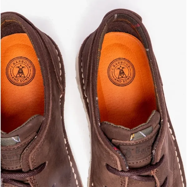 ACER Mens Leather Derby Shoes Choco