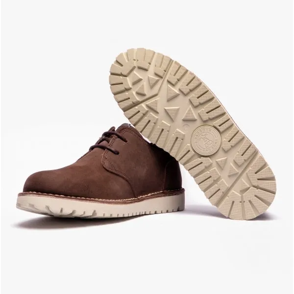 ACER Mens Leather Derby Shoes Choco