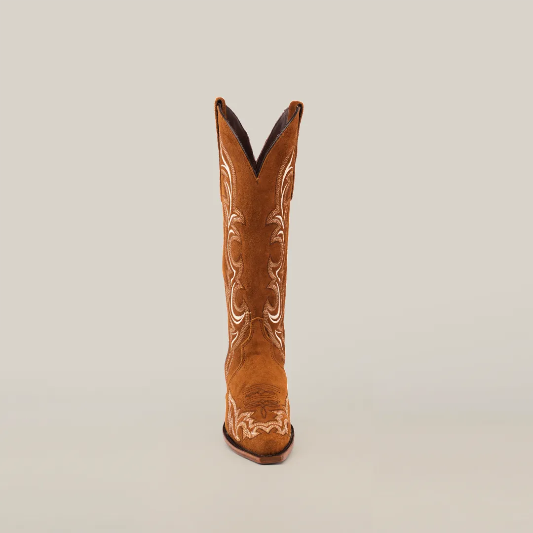 Amara Tabaco Suade - Tall Shaft - Snip Toe