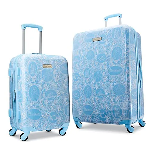 AMERICAN TOURISTER Disney Hardside Luggage, Light Blue, Carry-On 21-Inch