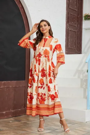 BellaFlora Ethereal Floral Maxi Dress  All-Season Elegance