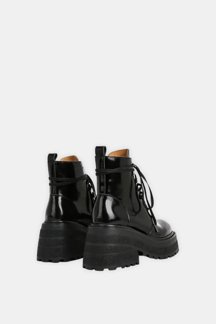 Black Lace-Up Boots