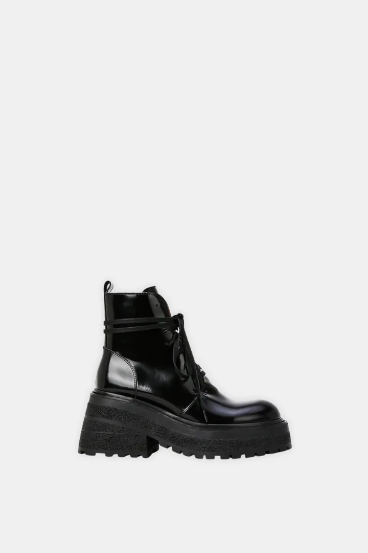 Black Lace-Up Boots
