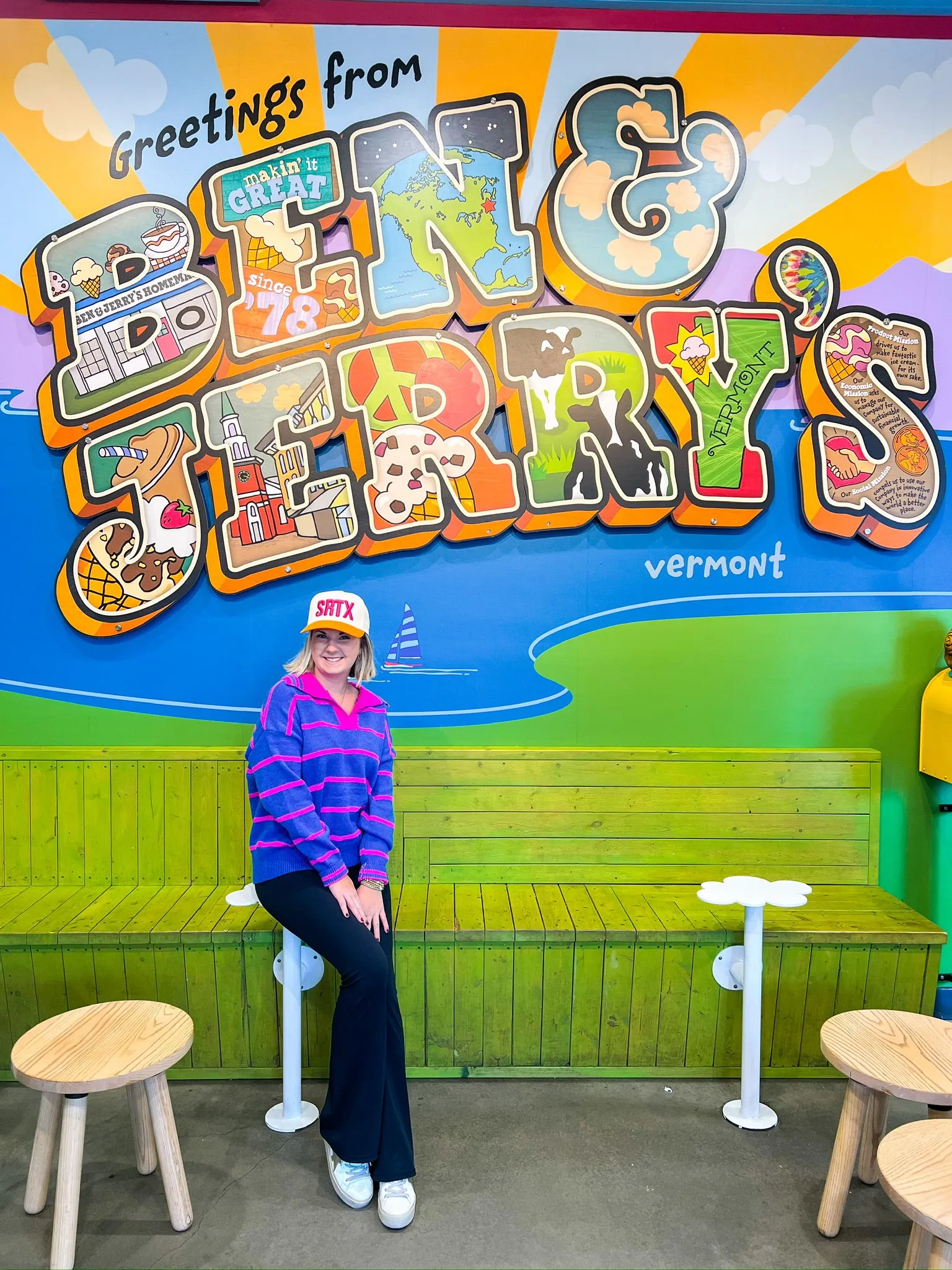 Bold Ideas Sweater - Cobalt/Bright Pink