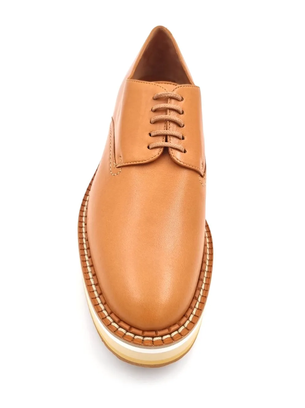 Brook Tan Leather Platform Derby