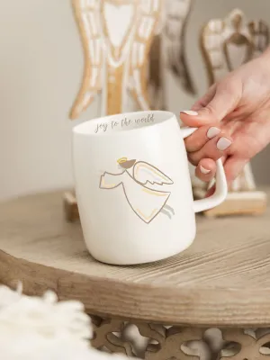 Ceramic Mug-Gold Joy Angel