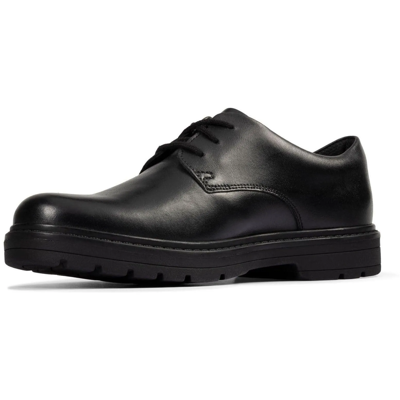 Clarks Boys School Shoe Loxham Derby Y Black