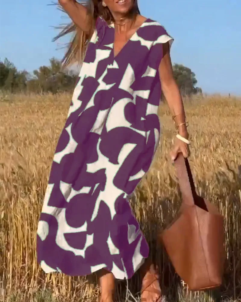 Clementine - Casual V-Neck Dress