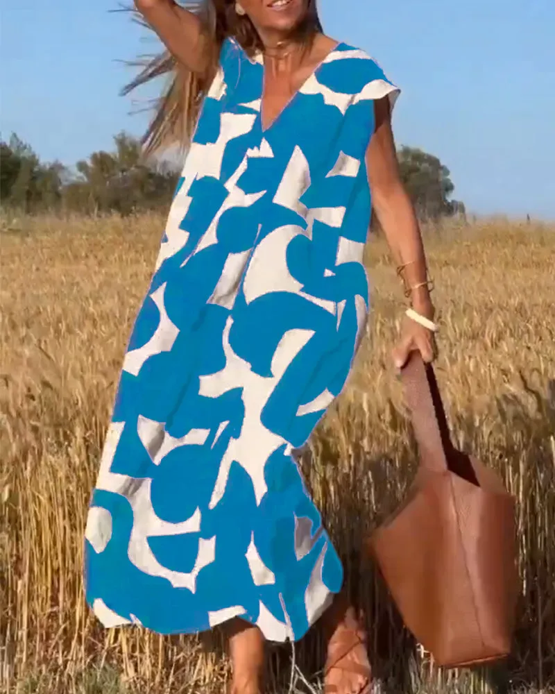 Clementine - Casual V-Neck Dress