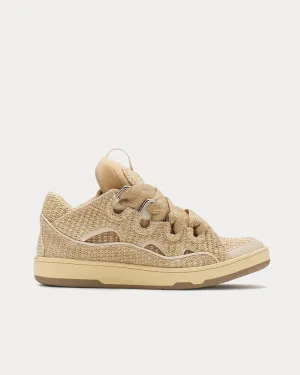 Curb Raffia Natural Low Top Sneakers