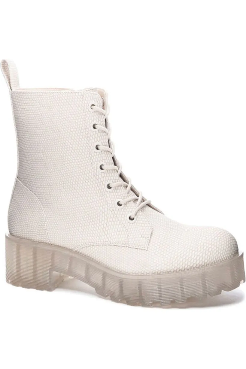 Dirty Laundry Mazzy Natural Combat Booties