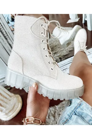 Dirty Laundry Mazzy Natural Combat Booties
