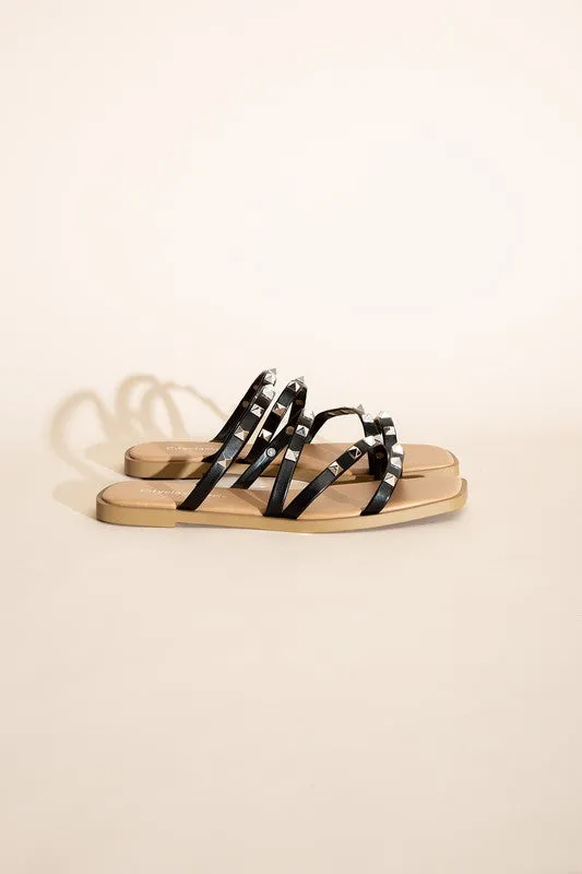 DS Clearance TEMIRA-S Stud Flat Slides