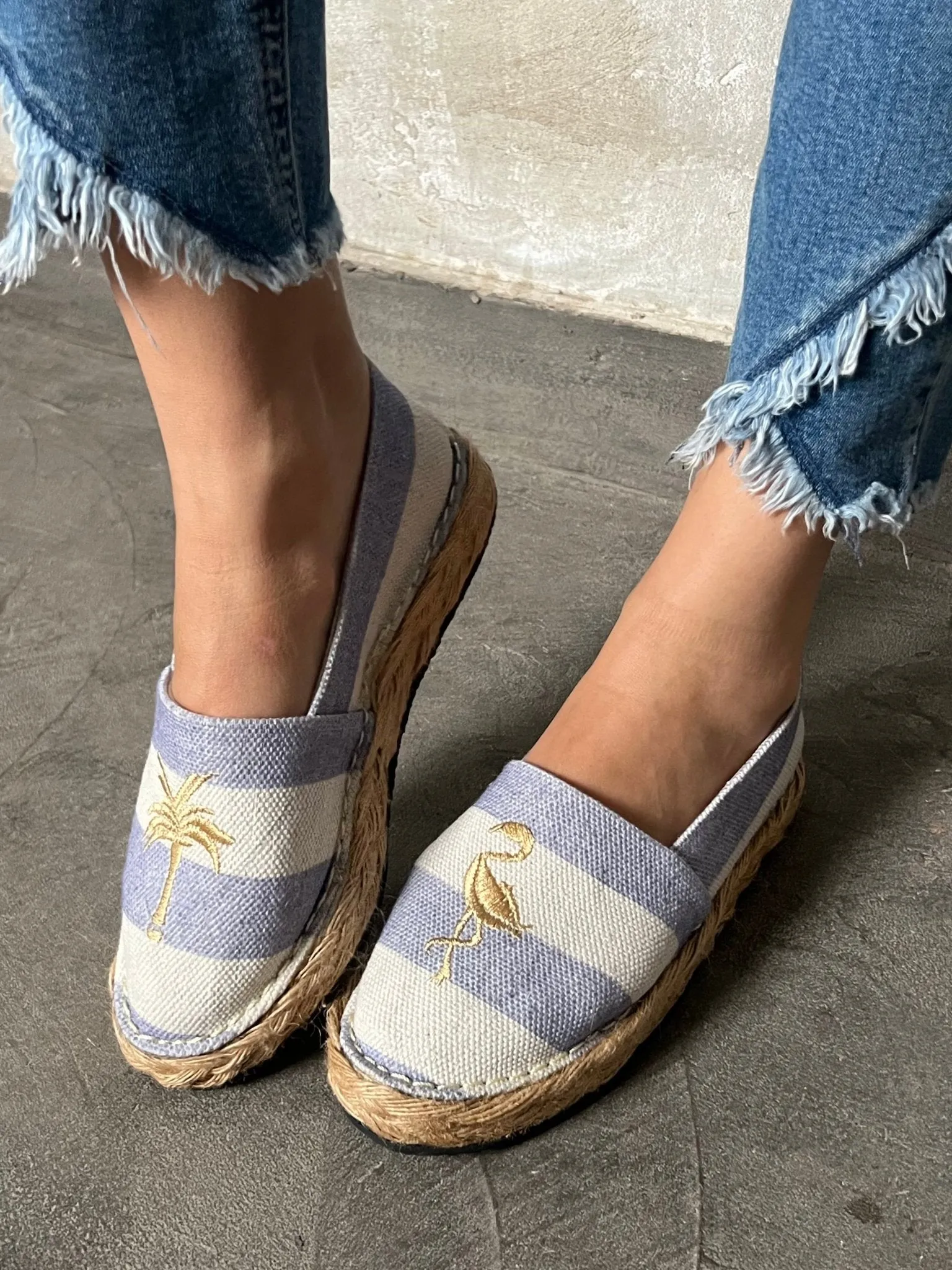 Flamingo & Palm Espadrille