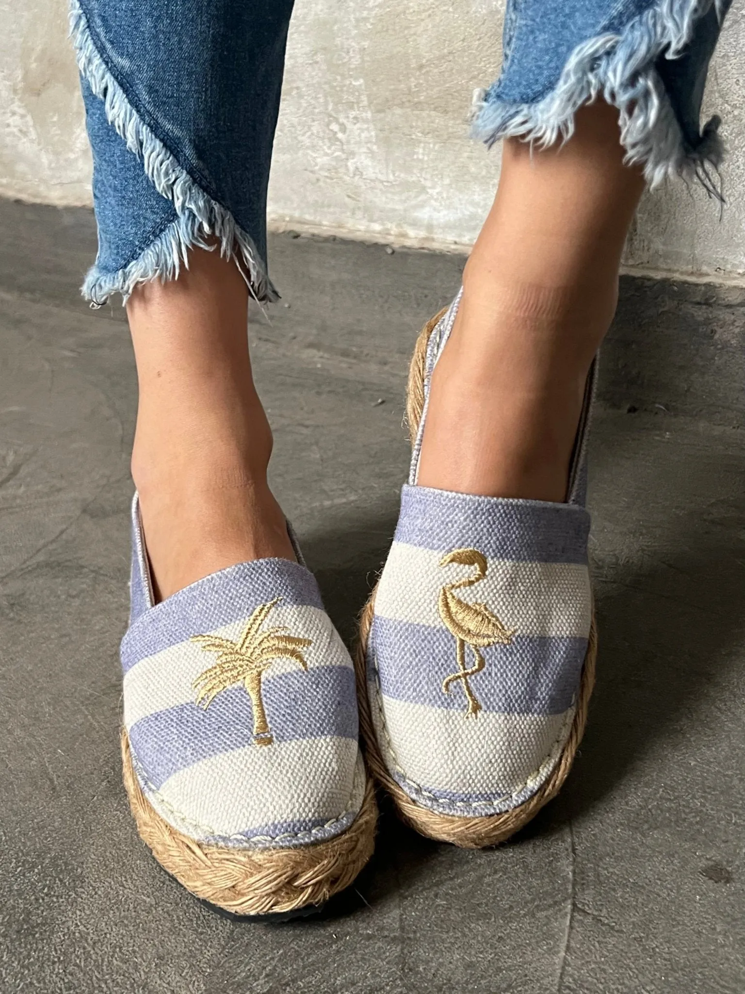 Flamingo & Palm Espadrille