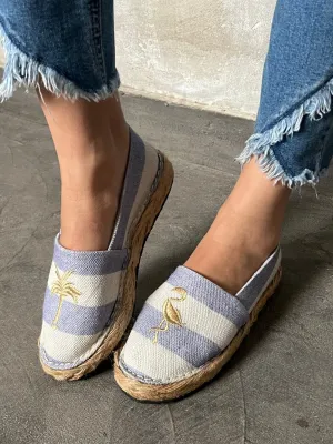 Flamingo & Palm Espadrille