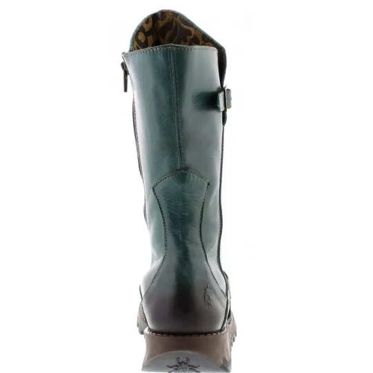 Fly London Mid Calf Boot MES 2 Petrol Leather