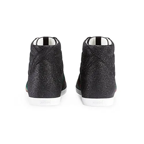 Gucci Men's Glitter Web High-top Sneaker, Black (Nero) 429598