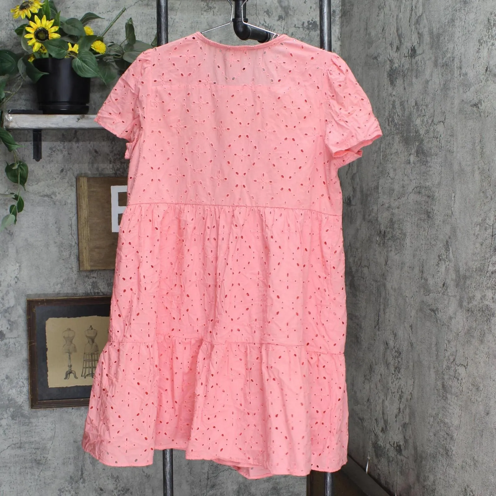 Knox Rose Women's Short Sleeve Dress JRD89110LA Pink L