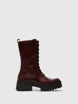 Lace-up Boots ELNA008FLY WINE