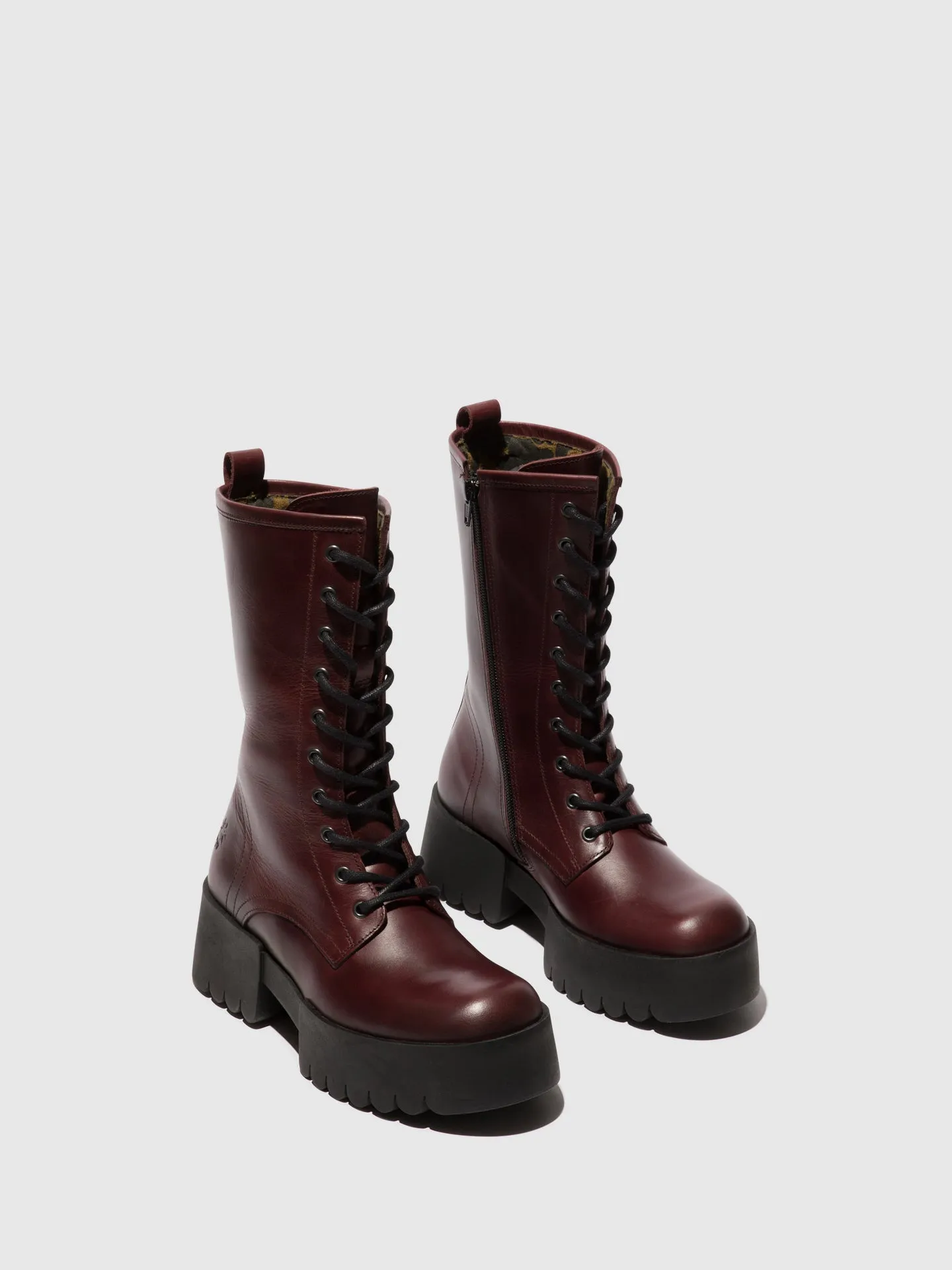 Lace-up Boots ELNA008FLY WINE