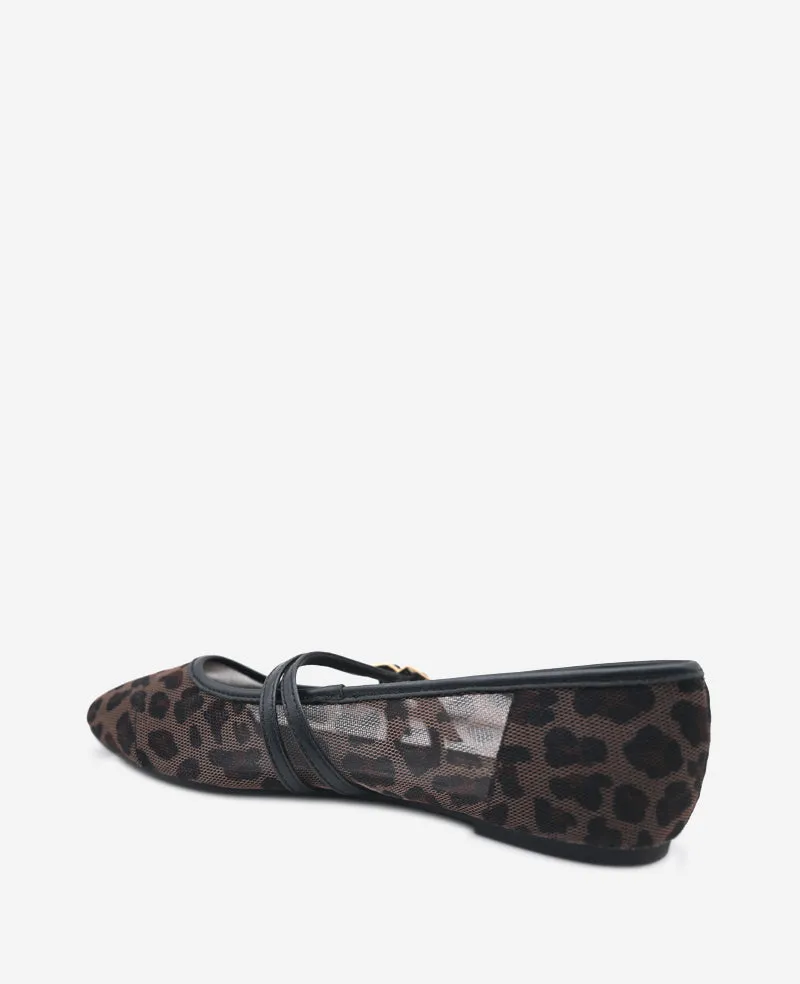 Mackenzie Leopard Print Mesh Mary Jane