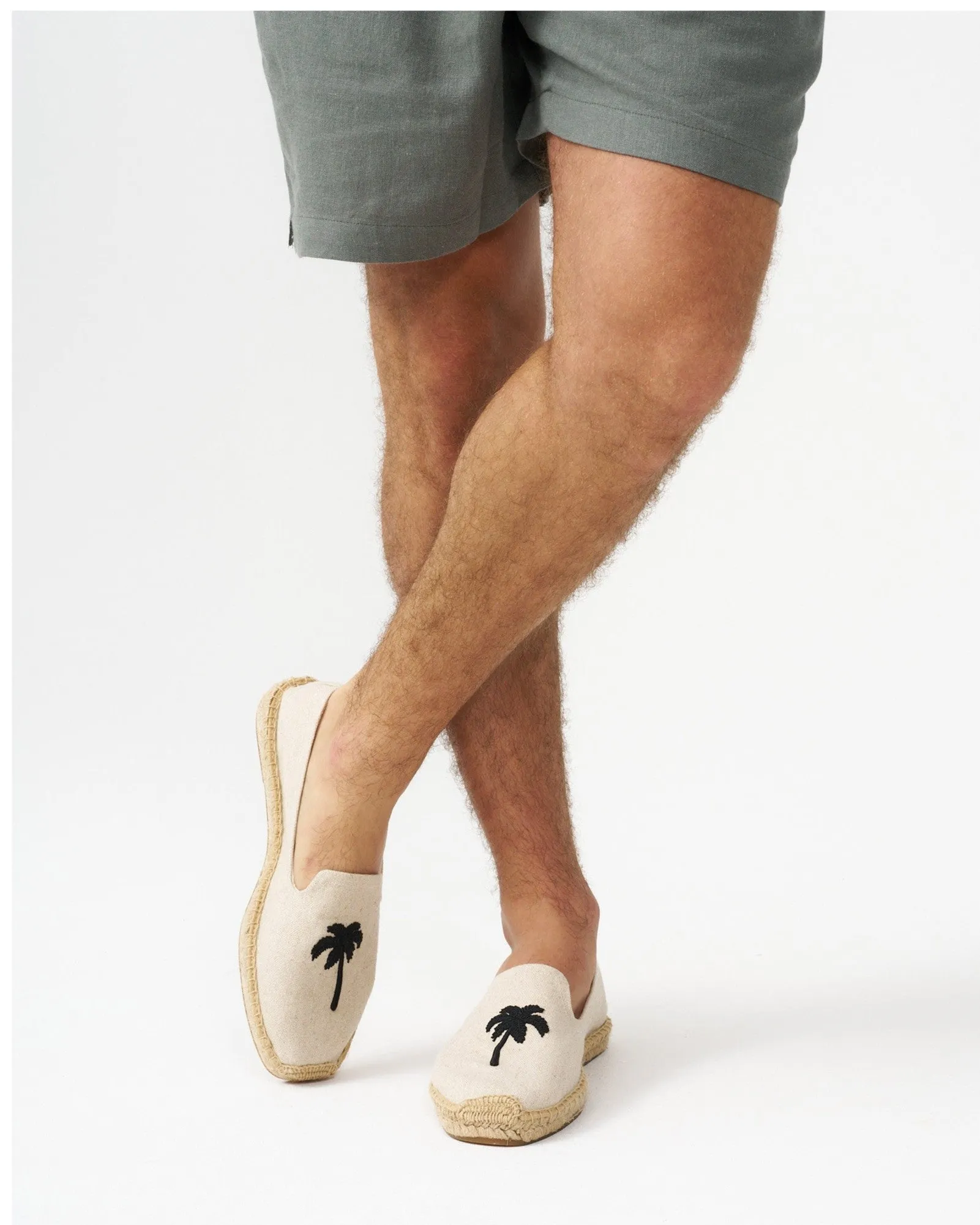 Mens_Espadrilles_The Smoking_Embroidery_Natural Undyed - Palm Tree