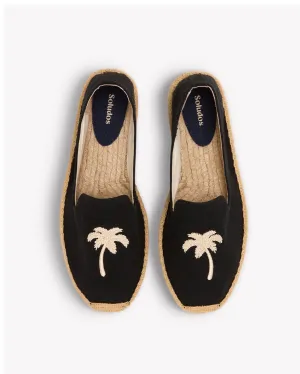 Mens_Espadrilles_The Smoking_Embroidery_Noche Black - Palm Tree