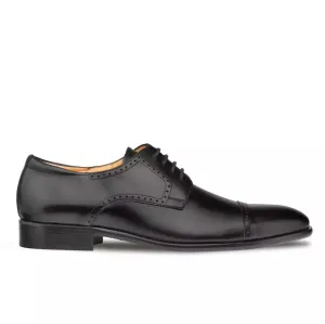 Mezlan Boys Black Lace-up Oxford Cap Toe Leather Dress Shoes