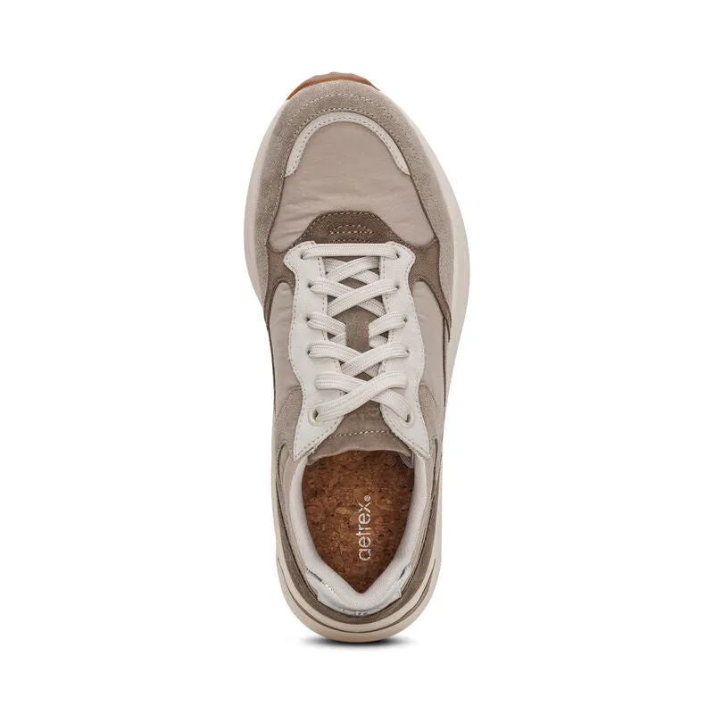 Molly Lace Up Women Sneakers Taupe