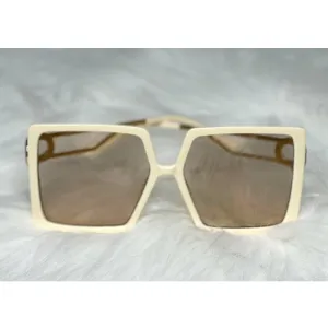 "LONDON" Oversized Two-Tone Squared Sunglasses