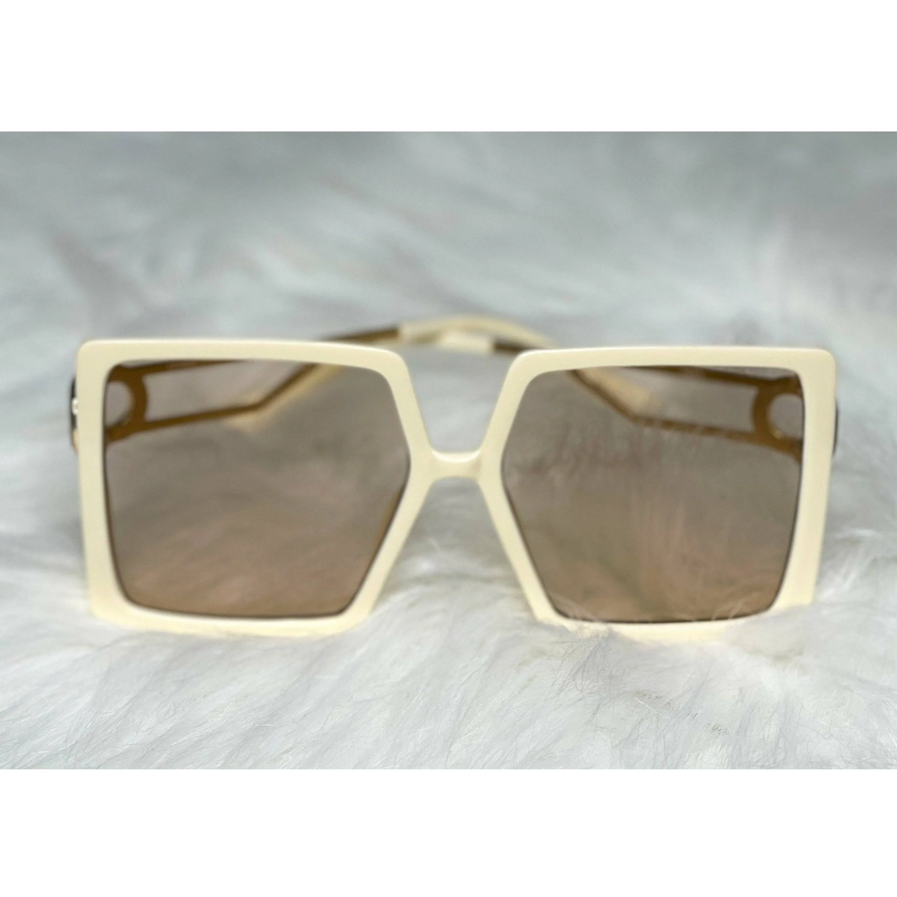 "LONDON" Oversized Two-Tone Squared Sunglasses