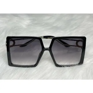 "MIAMI" Oversized Two-Tone Squared Sunglasses
