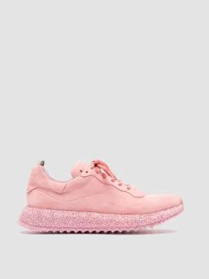 RACE RUBREX 103 - Pink Suede Low Top Sneakers