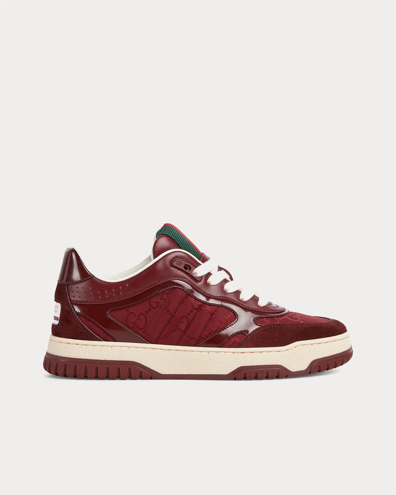 Re-Web with GG Canvas Gucci Rosso Ancora Red Low Top Sneakers