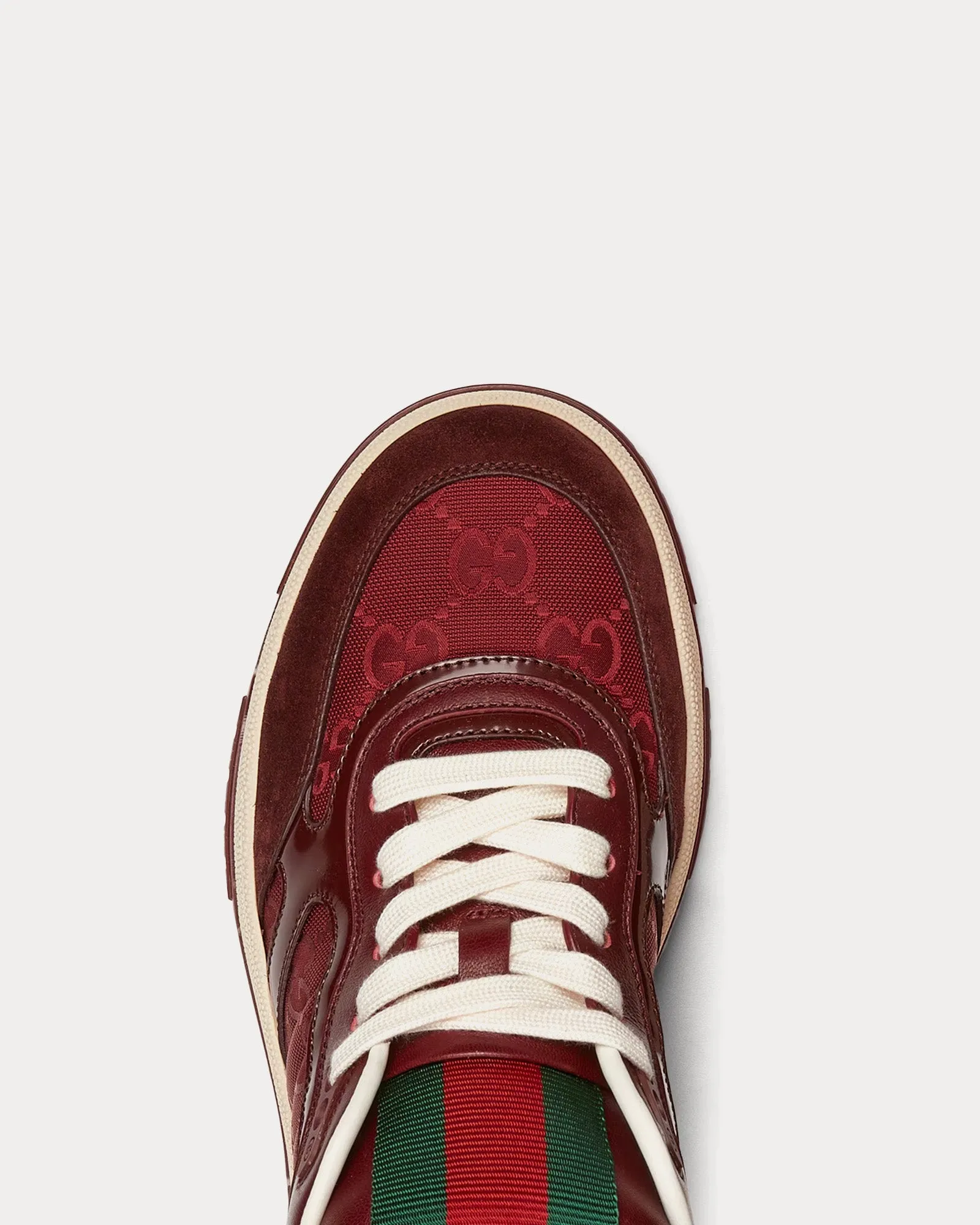 Re-Web with GG Canvas Gucci Rosso Ancora Red Low Top Sneakers