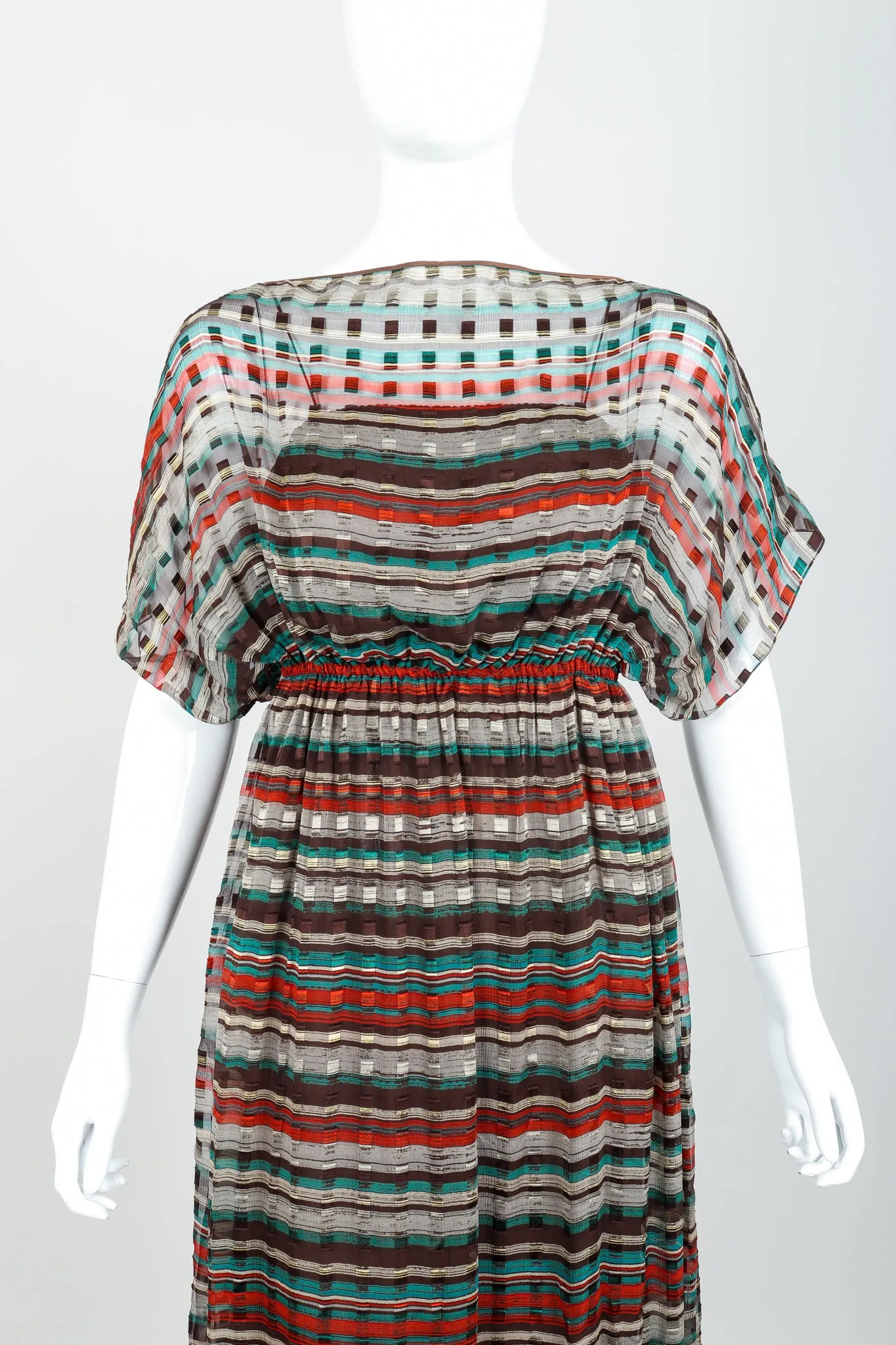 Sheer Chiffon Stripe Dress