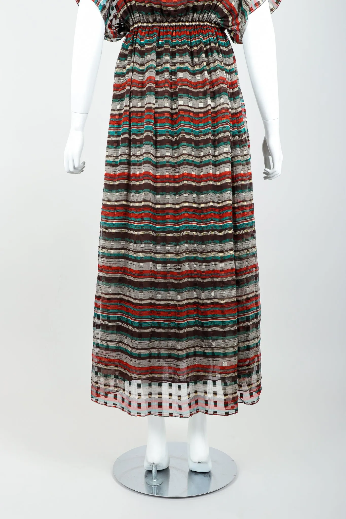 Sheer Chiffon Stripe Dress
