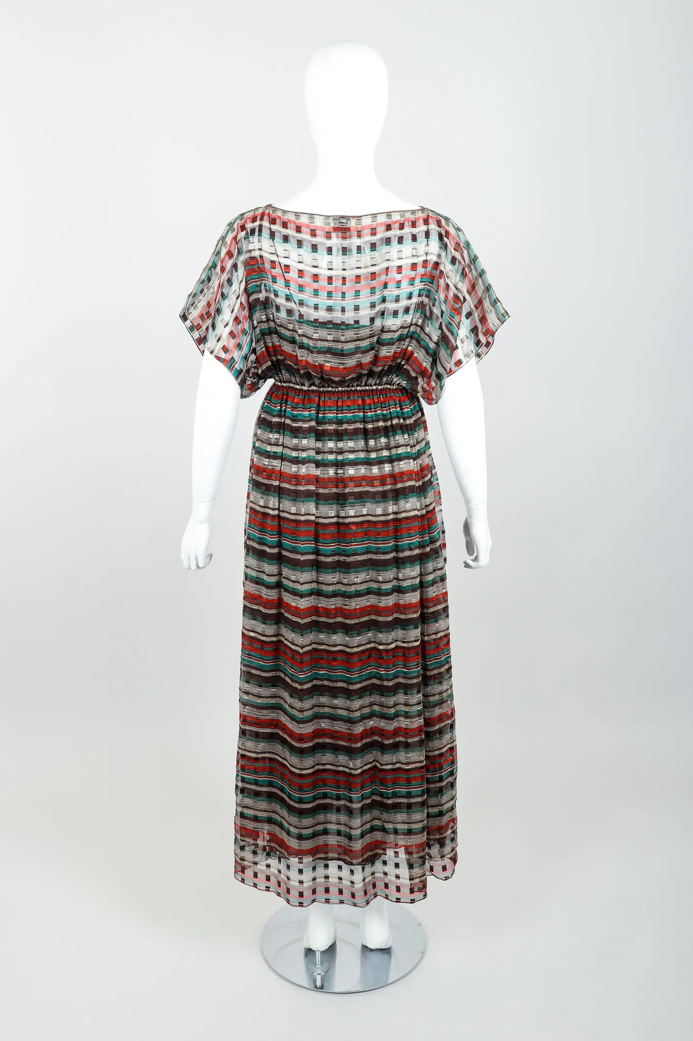 Sheer Chiffon Stripe Dress