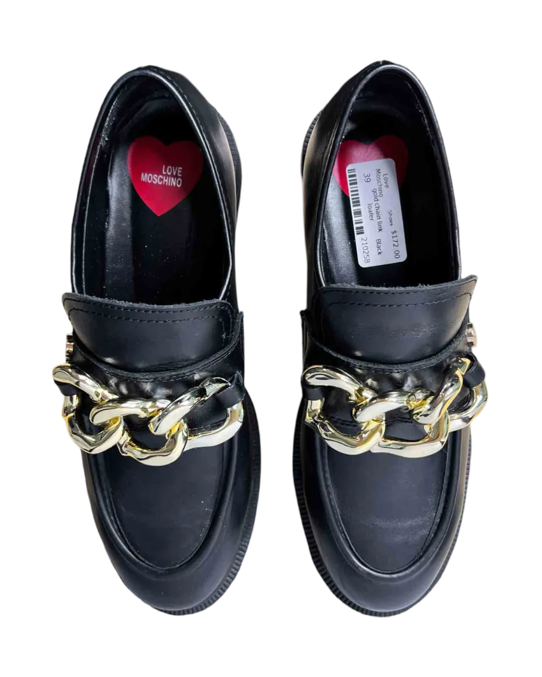 Size 39 | Love Moschino Black Vitello Nero Loafers
