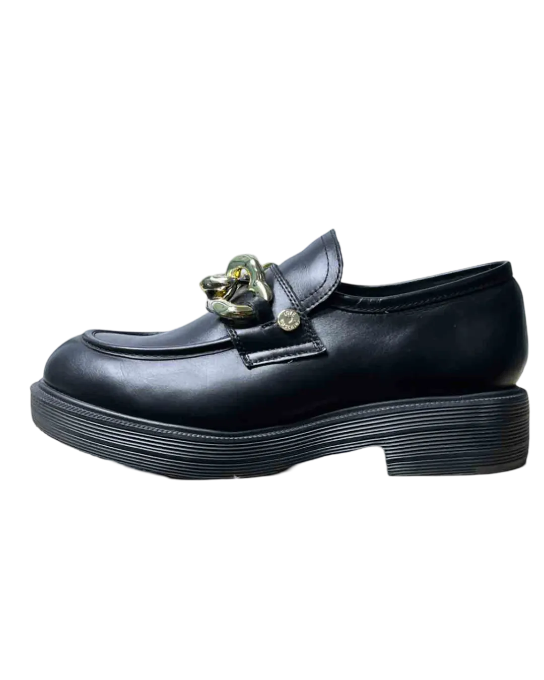 Size 39 | Love Moschino Black Vitello Nero Loafers
