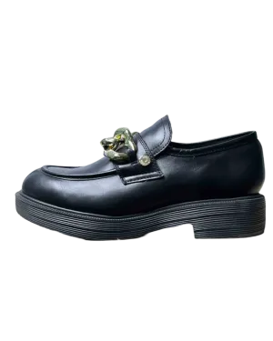 Size 39 | Love Moschino Black Vitello Nero Loafers