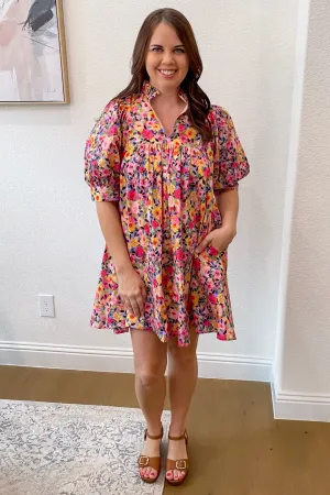 Sunlit Dreams Floral Print Dress