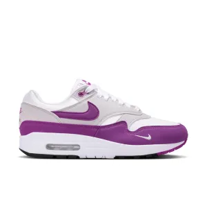 Women's NIke Air Max 1 '87 T White/Bold Berry-Neutral Grey-Black