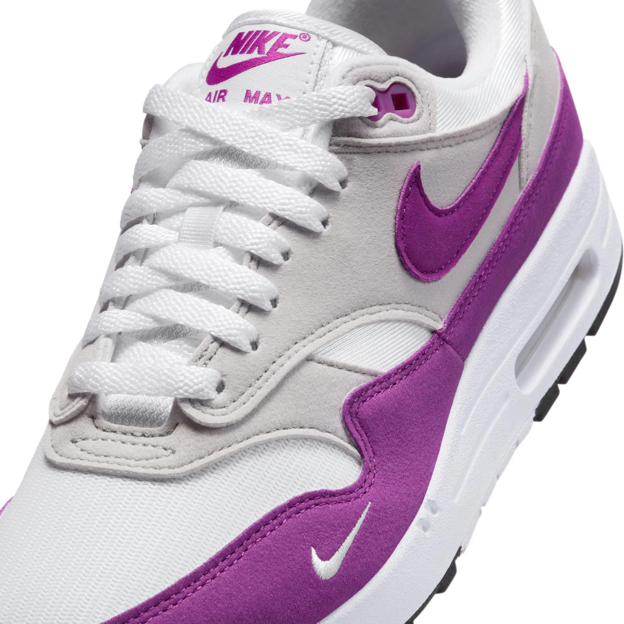 Women's NIke Air Max 1 '87 T White/Bold Berry-Neutral Grey-Black