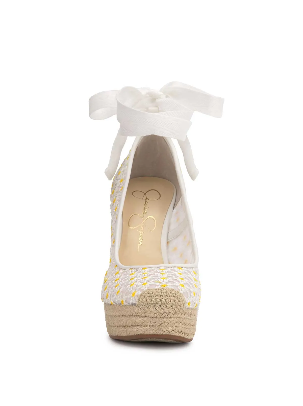 Zexie Platform Wedge in White Floral