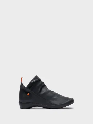 Zip Up Ankle Boots FARAH NAVY