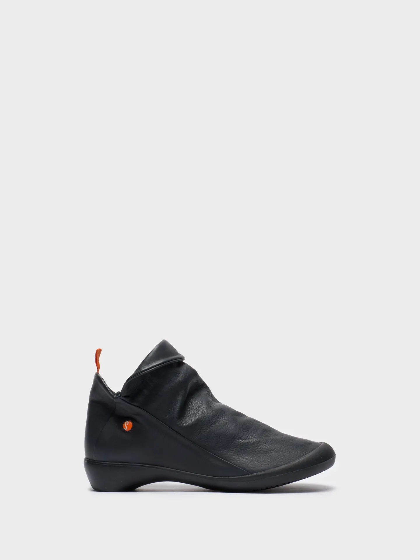 Zip Up Ankle Boots FARAH NAVY